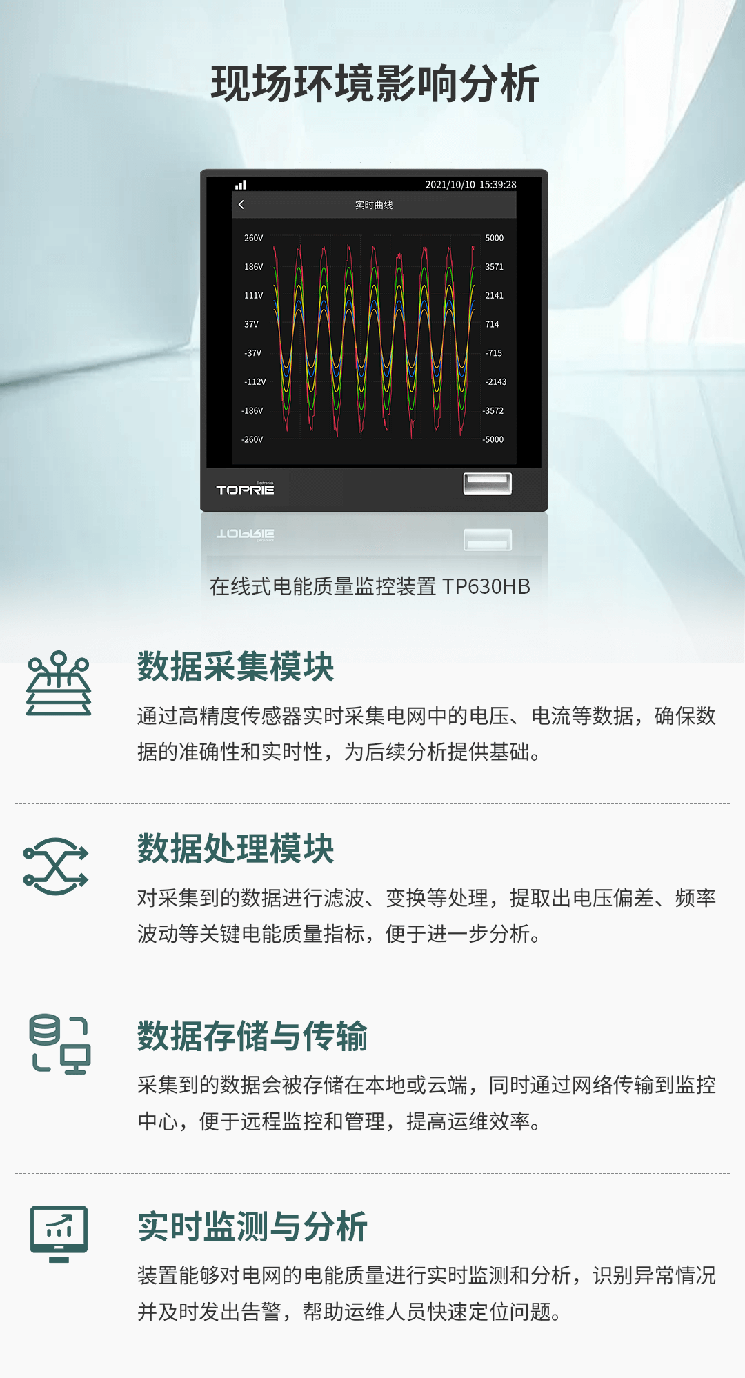 在線式電能質(zhì)量監(jiān)控裝置